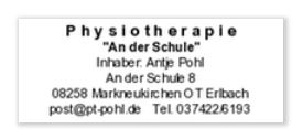 Physiotherapie An der Schule